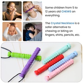 Sensory Chew Necklaces, 8 Pack Chewable Silicone Necklaces for Chewers with Autism, ADHD, SPD, or Special Oral Motor Needs