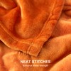 EHEYCIGA Fleece Blanket Orange Throws for Sofas Fluffy Warm Soft
