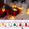 TrisolarSystem 2PC 6.6ft Christmas Lights Indoor, Christmas Tree Snow Globe