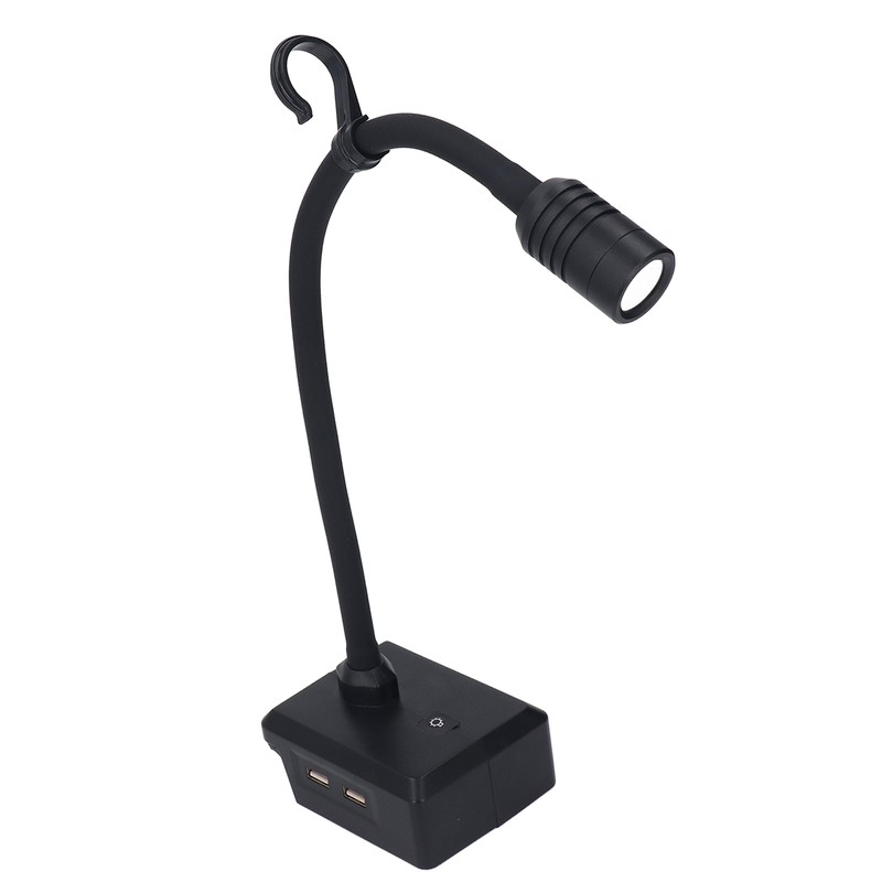 LED Work Light Cordless Gooseneck Lamp 3 Modes Dual USB