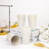 EI 8pcs Wheat Straw Cups,Beige Plastic Reusable Cups,15oz Unbreakable Plastic