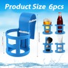 6pcs Poolside Cup Holder, Swimming Pool Cup Holder Plastic Above