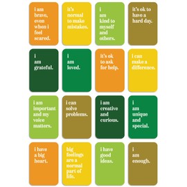 Ritzy Rose: Mental Health Affirmation Flash Cards for Kids - Colorful Deck of 16 Positive and Inspiring Mantras for Young Children, Mom Must-Have and Therapy Tool - 4x6 Durable Cardstock