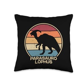 Plush Parasaurolophus Dinosaur Costume Toy Gifts Retro Parasaurolophini Hadrosauridae Lover Parasaurolophus Throw Pillow, 16x16, Multicolor