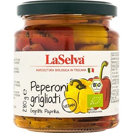 LaSelva Peppers Grilled in Olive Oil 280 g Organic Antipasti, Pack of 1 (1 x 280 g)