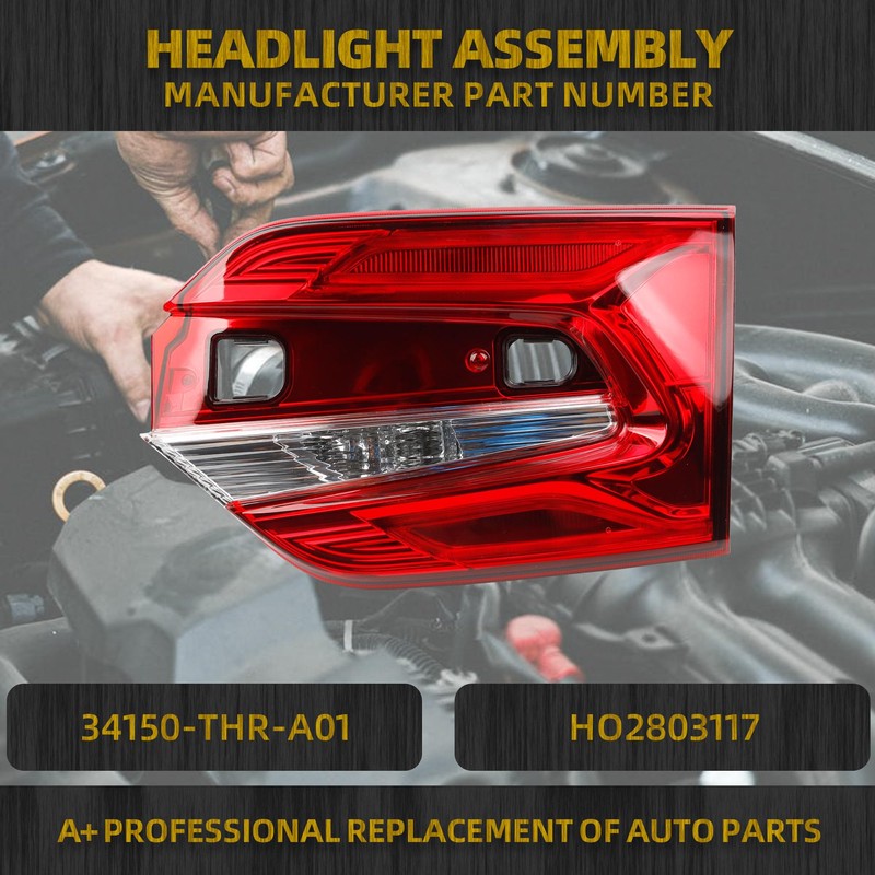 Dasbecan LED Inner Tail Light Assembly Compatible With 2018-2024 Honda