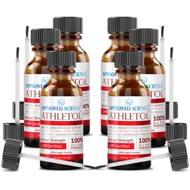 Approved Science Approved Science Athletol - Rapid Athlete's Foot Relief with Undecylenic Acid (25% USP) & Tea Tree Oil - All Natural Vegan Friendly Formula 6 Bottles - 05 Fl. Oz