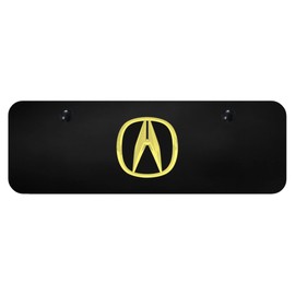 Au-TOMOTIVE GOLD Logo Mini License Plate for Acura (Gold on Black)