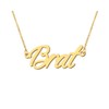Aoloshow 18k Gold Plated Brat Name Necklace Womens Mens Nameplate
