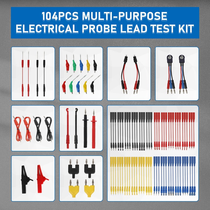 Autory 104PCS Automotive Circuit Test Leads Kit, Multimeter Terminal Test