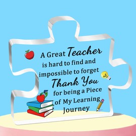 WTOPP Teacher Gifts,Acrylic Plaque Gifts For Teachers,Thank You Teacher Gifts From Student,Teacher Leaving Gifts End Of The Year