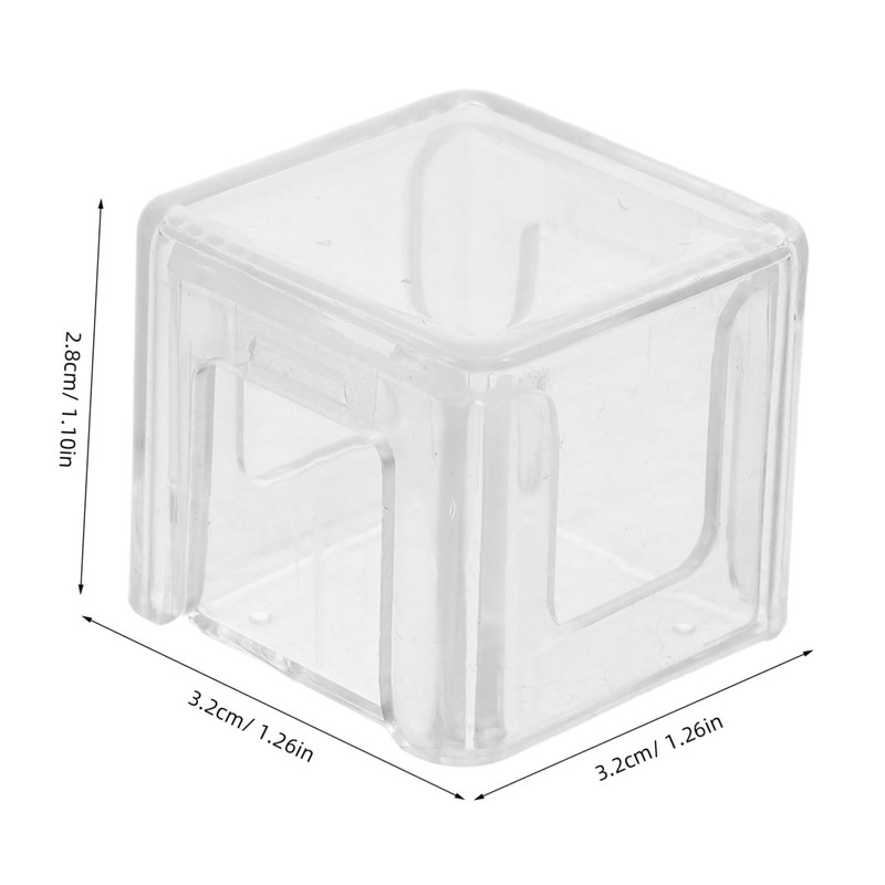 Outanaya 3pcs Clear Acrylic Pool Chalk Box Sealed Billiard Chalk