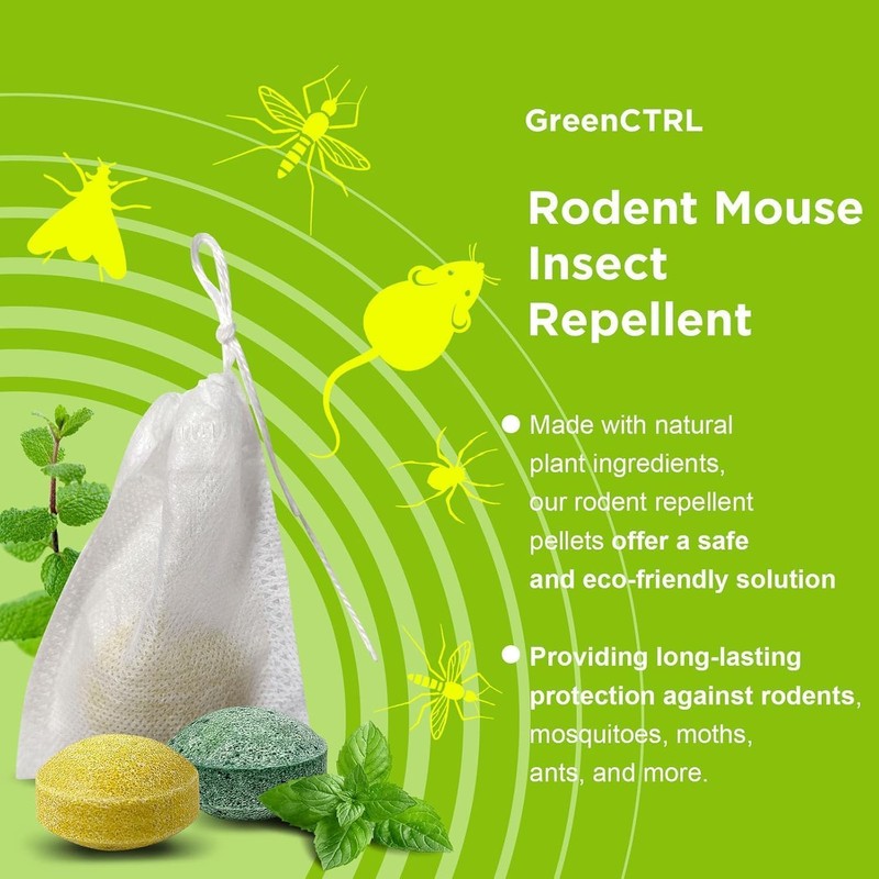 Mouse Rodent Repellent Balls 40PCS, Mice Repellent Outdoor, Peppermint Oil
