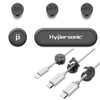 Hypersonic Black Cable Holder Universal Charging Wire Magnetic Clip Organizer