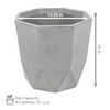 Sunnydaze Modern Faceted 14.75" Polyresin Geometric Planter - Flower Pot
