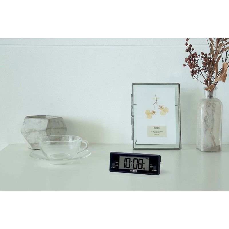 Seiko SQ321K Alarm Clock Digital Radio Black 1.9 x 4.8
