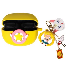 Cute Case for New Bose Ultra Open Earbuds(2024), Suublg Silicone Charging Case Shockproof Protective Cover with Cartoon Doll Anti-Lost Lanyard for Girls Boys Teen