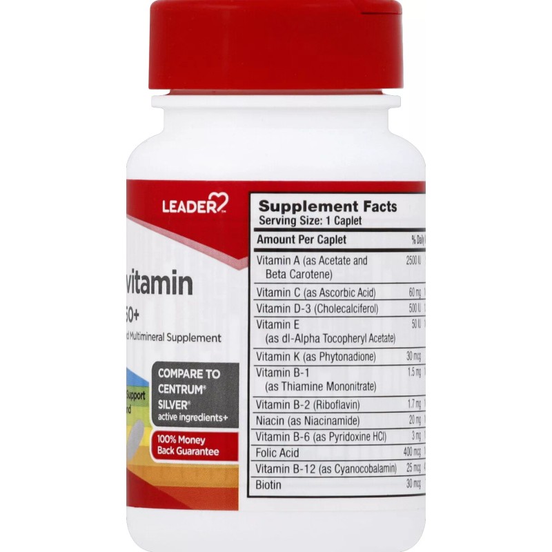 Leader Adult 50+ Multivitamin and Multimineral Supplement Tablets 30 Count