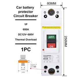 DIHOOL 600 Amp DC Circuit Breaker, Battery Disconnect Switch for Boat Trolling Motor Marine ATV Trailer