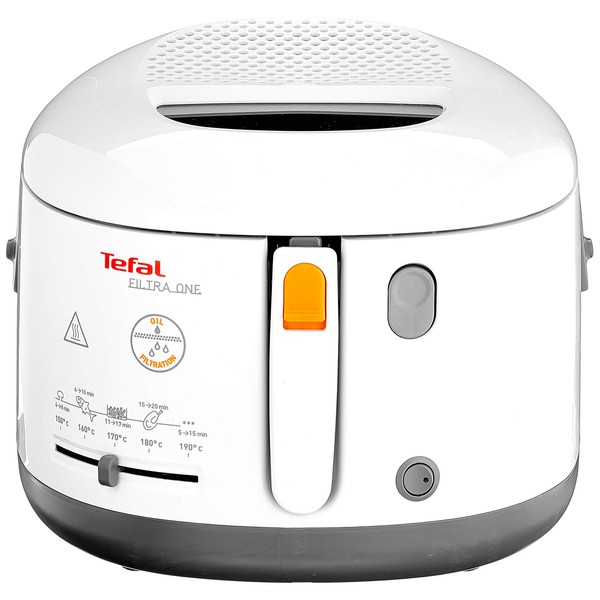T-fal Filtra One 1,600- watt Cool Touch Exterior Electric Deep Fryer, White