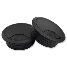 Mprofi MT® 5 x Cable Grommet Desk - Black Plastic Cable Grommet - Cable Pass 80 mm Round - Table, Desk Feedthrough - Cable Hole Cover Black KC/80/5