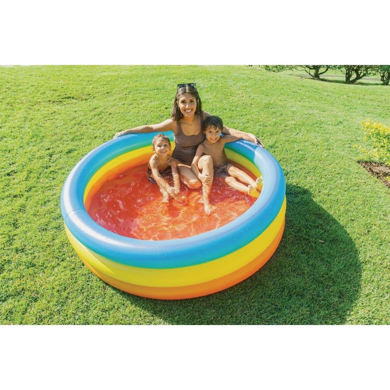 Poolcandy Inflatable Sunning Pools for up to 3 Adults (Rainbow