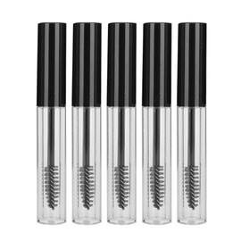 envase viaje, 5 piezas tubo de rímel vacío pestañas tubo de aceite de crecimiento con varita de pestañas negra contenedor de rímel bricolaje botella dispensador de rímel