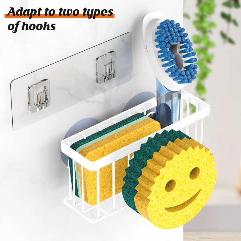 MURLONG Sponge Holder Smiley Face, Sink Caddy for Kitchen Sink,