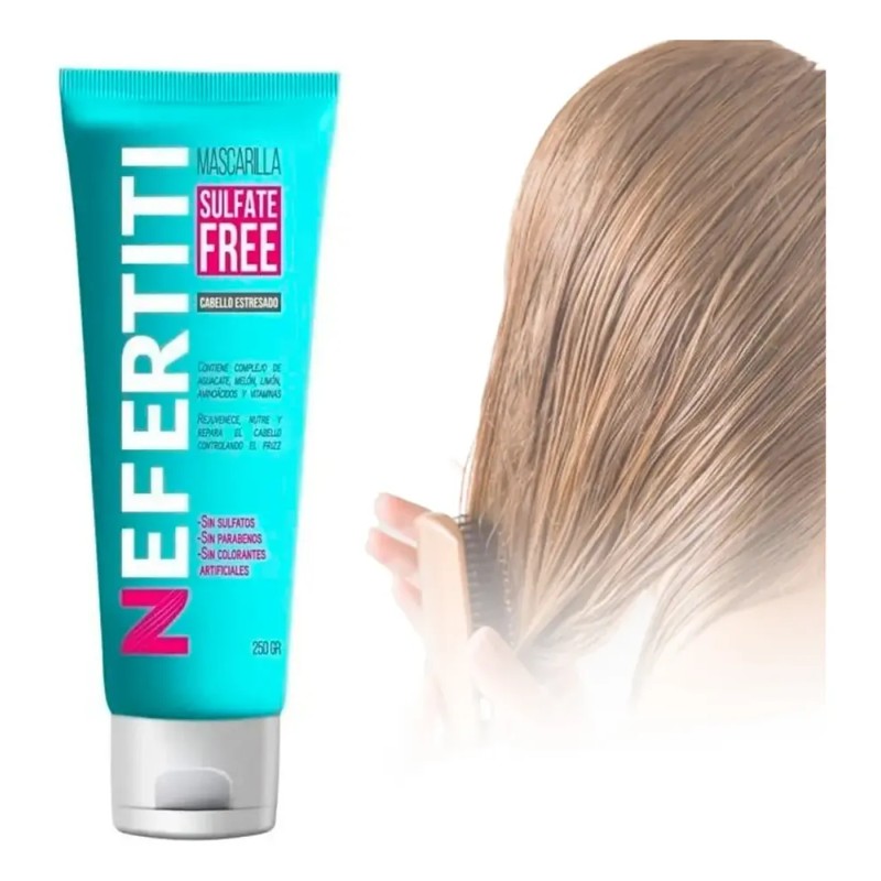 Mascarilla Sulfate Free Cabello Estresado Sin Parabenos Nefertiti