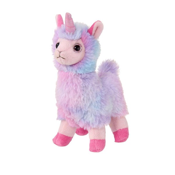 Bearington Lil’ Luna Llamacorn The Rainbow Llama Plush, 7 Inch Llama Stuffed Animal
