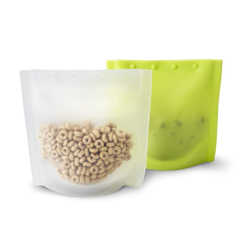 Silikids Snack Bag, Lime and Clear