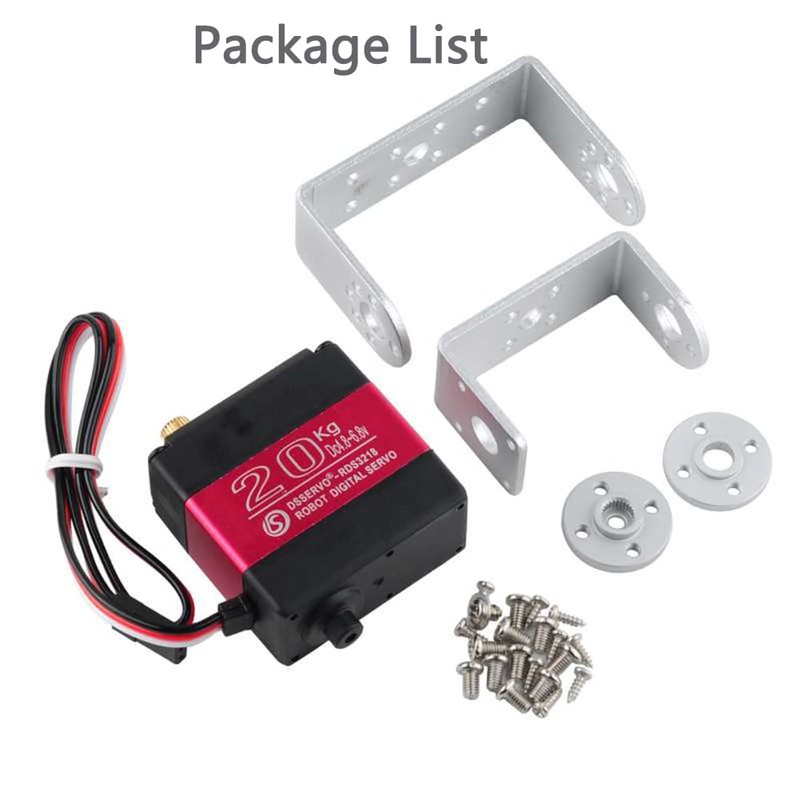 Rcmall RDS3218 Digital Servo, 20KG Dual-Axis High Torque, Waterproof IP66,