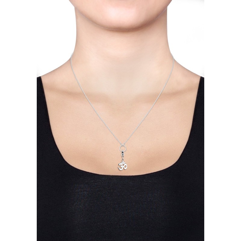 Elli Charm Damen Om Kraftsymbol Talisman in 925 Sterling Silber