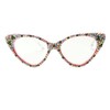 ICARA Bling Crystal Cat Eye Reading Glasses Rhinestone Blue Light