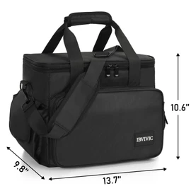 IBVIVIC DJ Cable File Bag with 6 Detachable Dividers High Capacity Gig Cable Bag for Cords,DJ Gear,Sound Instrument and Accessories, Blue