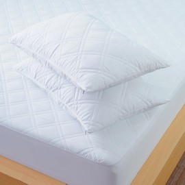 Sheet Story Quilted Pillow Protectors 2 Pack - Size 50x75cm With Invisible Zipper - Hypoallergenic Quilted Pillow Cases - Soft, Breathable And Machine Washable