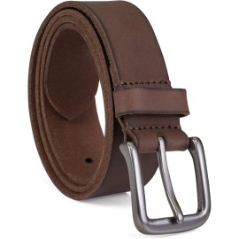 Timberland Men's 35mm Classic Buckle Leather Belt for Jeans 36, Dark Brown