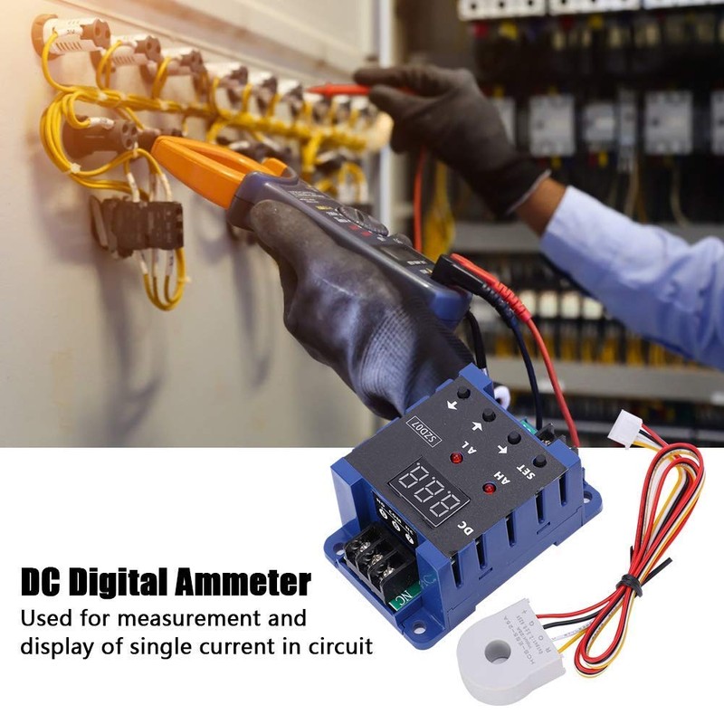 LiebeWH SZD07 Digital Ammeter, 0.3-50A DC Digital Ammeter Current Sensor