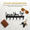 Solvio Key Holder for Wall, Stylish Black Key Hangers for