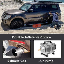 BotaBay 4 Ton Off-Road Exhaust Air Jack 8800lbs Lifting Capacity Inflatable Soft Jack 31.5-inch Height, Double Inflatable Systems, for SUV Car Truck Rescue 1000 Denier Nylon Material with Carrying Bag