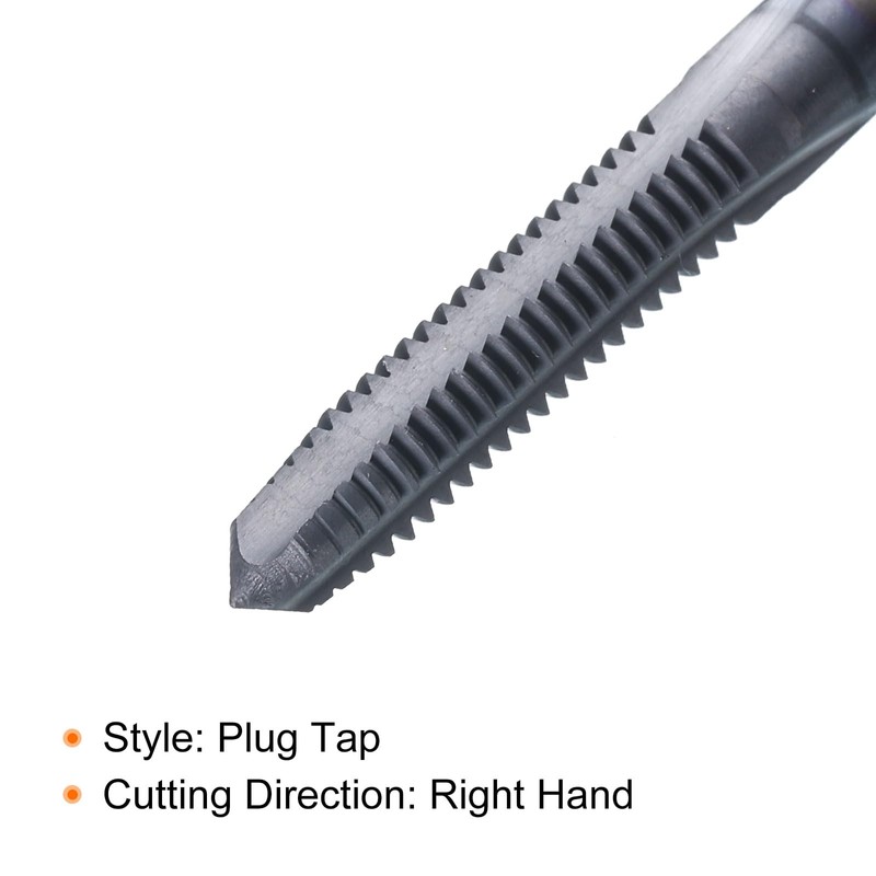 sourcing map 7/32"-24 UNS Thread Tap 6542 Cobalt High-Speed Steel