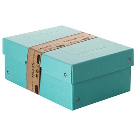 FALKEN Original PureBox Pastel, Made in Germany, 100 mm high, DIN A5, blue, storage box with lid made of sturdy cardboard, vegan gift box, transport box, all-purpose box