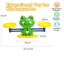 Educational Toy Math Game, Counting and Calculating Learning Frog Educational Toy, Toy for Children with Scales and Accessories, Educational Games Children's Toy Gift for Boys Girls from 3 Years