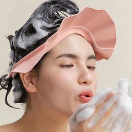 Adult Shower Bath Elderly Elderly Hair Cap Bubble Shampoo cap pink