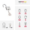 ABUS Titalium 64TI/40 Padlock - Set of 2 Keyed Alike