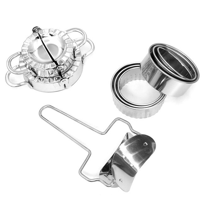 304 Stainless Steel Manual Dumplings Maker Mold Pastry Wrapper Set