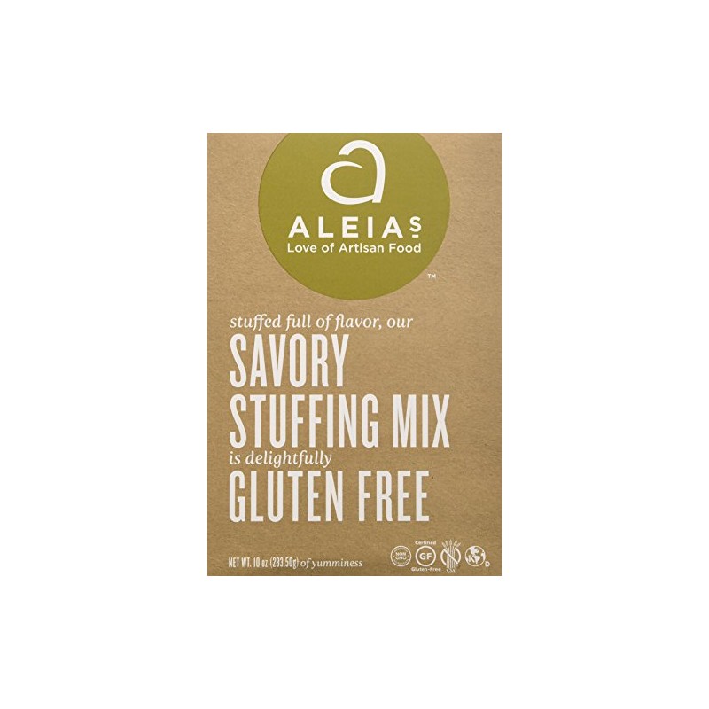Aleia's Gluten Free Foods Stuffing Mix, Savory, Gf, 10-Ounce (Pack