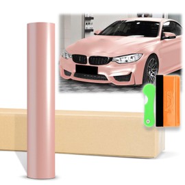 12"x60" (1FTx5FT) Matte Metallic Satin Pearl Cherry Blossom Pink Vinyl Wrap Auto Car Sticker Decal Film Sheet Bubble Free Air Release Technology with Tool Kit