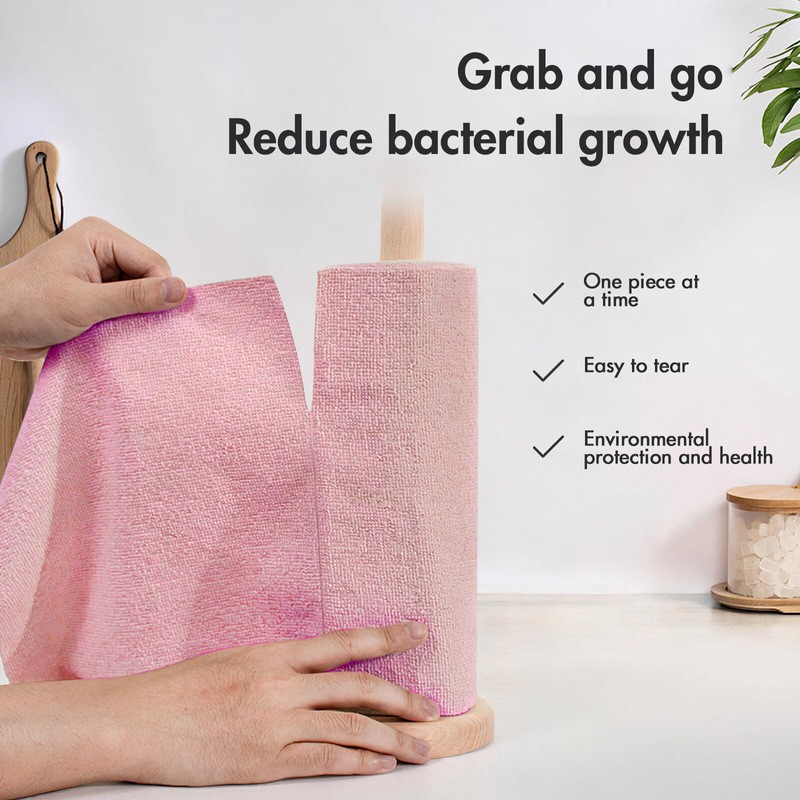 LEMLIT Disposable Dish Cloths - 2 Rolls Reusable Cleaning Rag