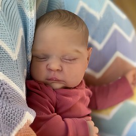 KOKOMANDY Realistic Reborn Baby Dolls 20inch Sleeping Newborn Baby Dolls Lifelike Baby Cute Doll That Look Real Weighted Body Handmade Collectible Doll Toddler Girl Toy for Kids